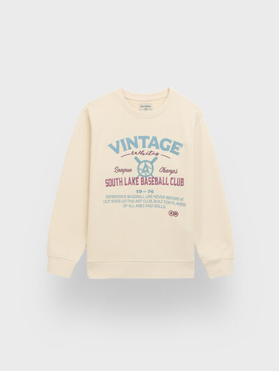 SUDADERA VINTAGE KIDS BEIGE