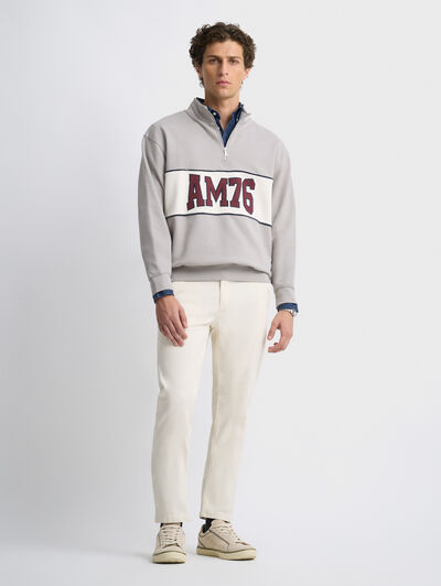 SUDADERA UNIQUE GRIS