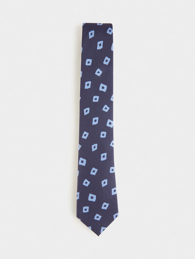 CORBATA PRINTED AZUL MARINO