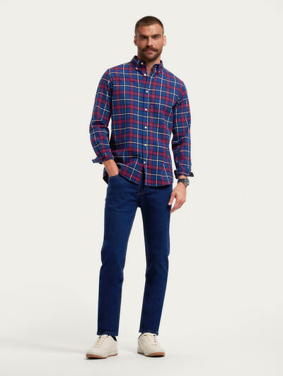 CAMISA FLANNEL TARTAN ROJO