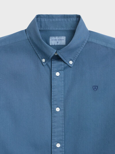 CAMISA POPELIN DYE AZUL
