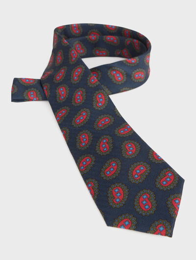 CORBATA PRINTED AZUL MARINO