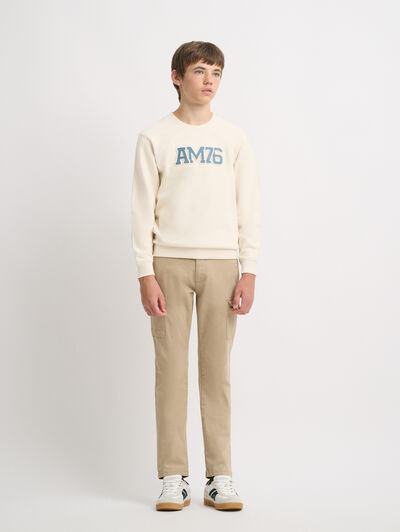 SUDADERA OFFICIAL KIDS BEIGE