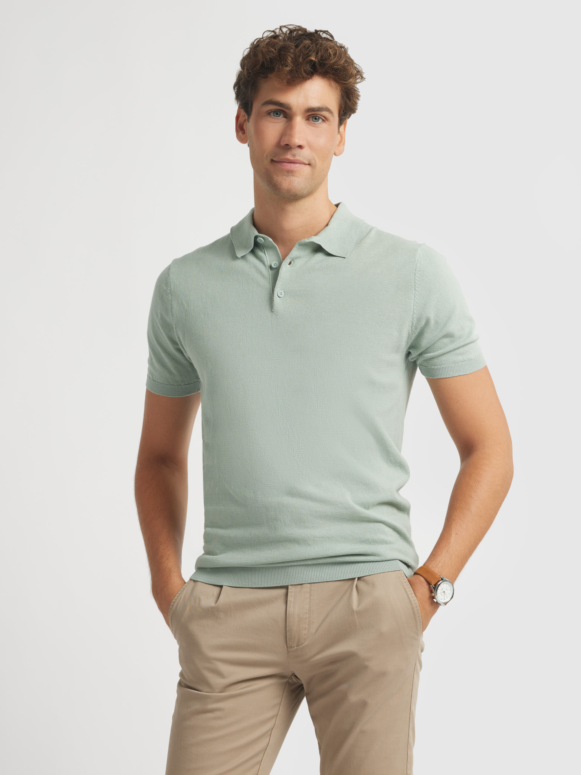 Polo verde agua hombre new arrivals