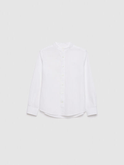 CAMISA LINO MAO KIDS BLANCO