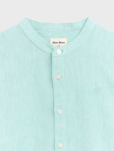 CAMISA LINO MAO KIDS VERDE