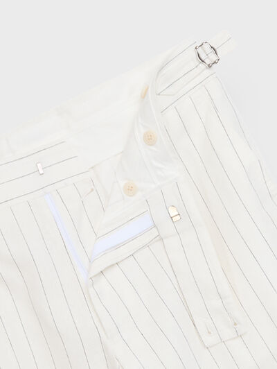 PANTALON HEROS LINO DIPLO BLANCO