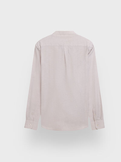 CAMISA LINO MAO BEIGE