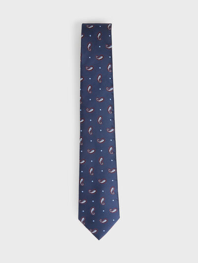 CORBATA JAQUARD MF AZUL MARINO