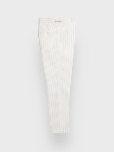 PANTALON HEROS LINO DIPLO BLANCO