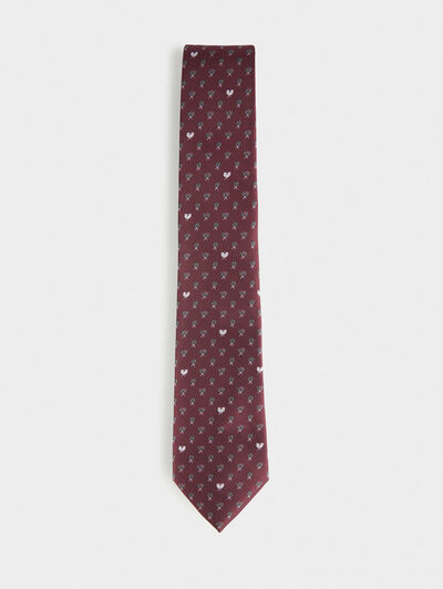 CORBATA JACQUARD MF BURDEOS
