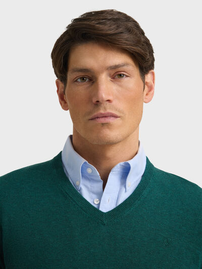 JERSEY V-NECK VERDE