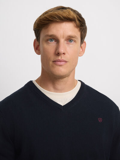 JERSEY V-NECK TRENDY AZUL MARINO