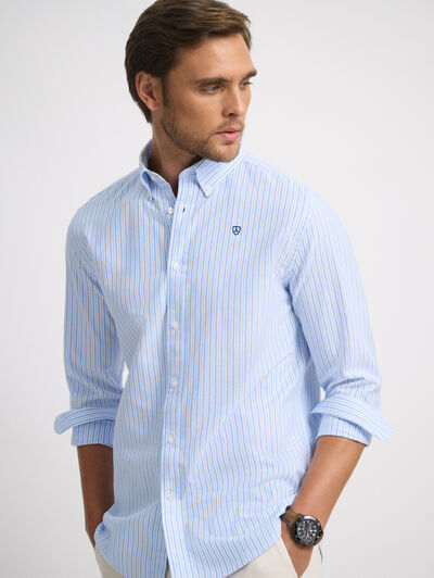 CAMISA OXFORD COMBO AZUL