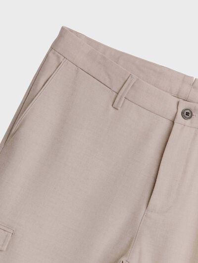 PANTALON CARGO FRANELA BEIGE