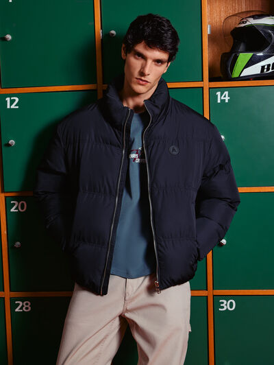 CAZADORA BOXY AZUL MARINO