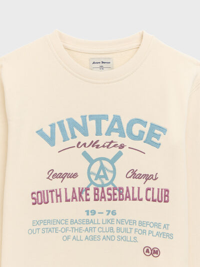 SUDADERA VINTAGE KIDS BEIGE