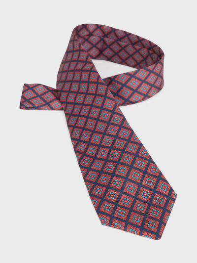 CORBATA PRINTED AZUL MARINO