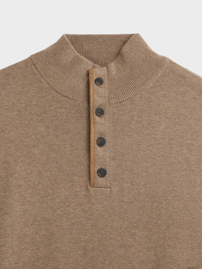 JERSEY BUTTON COLLAR