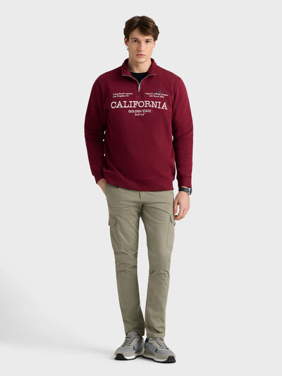 SUDADERA WEST BURDEOS