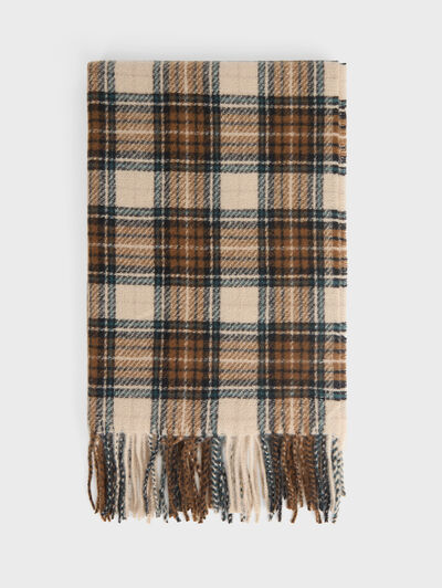 BUFANDA CUADROS BEIGE