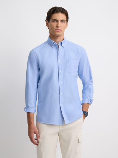 CAMISA OXFORD POCKET AZUL