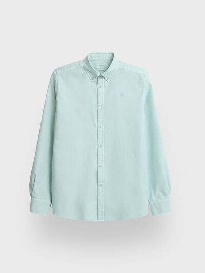 CAMISA OXFORD DYE VERDE AGUA
