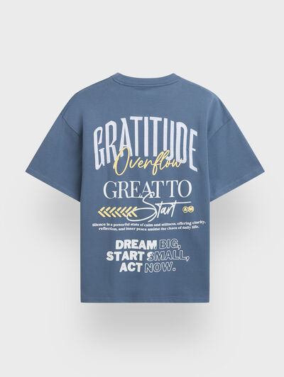 CAMISETA GRATITUDE AZUL