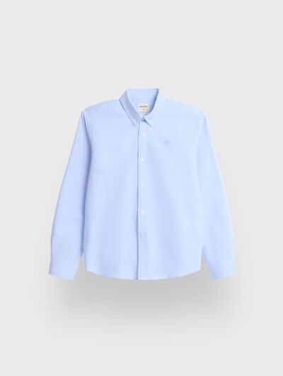 CAMISA OXFORD SOLID KIDS CELESTE