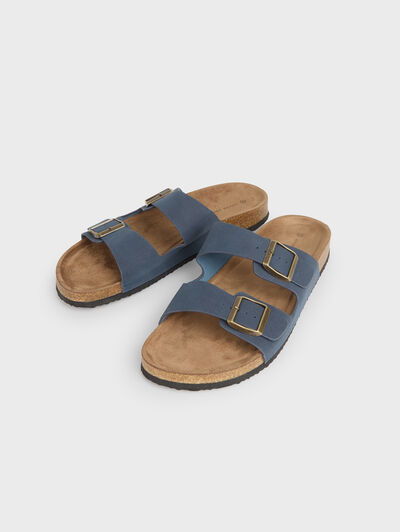 SANDALIAS HEBILLAS AZUL MARINO