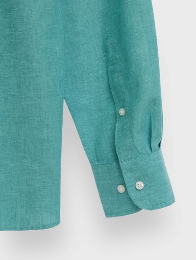 CAMISA LINO CHAMBRAY AZUL