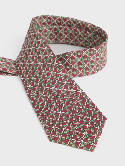 CORBATA PRINTED BURDEOS