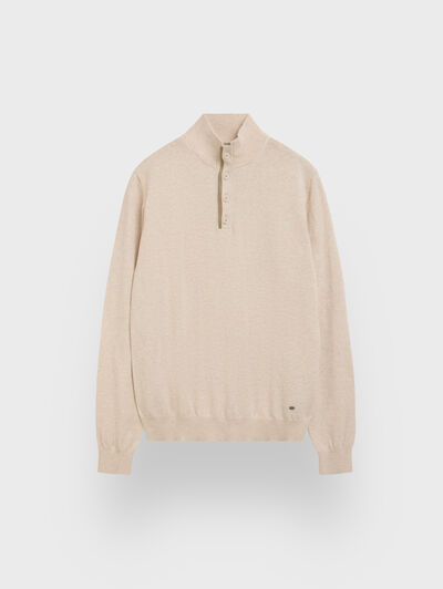 JERSEY BUTTON COLLAR CRUDO