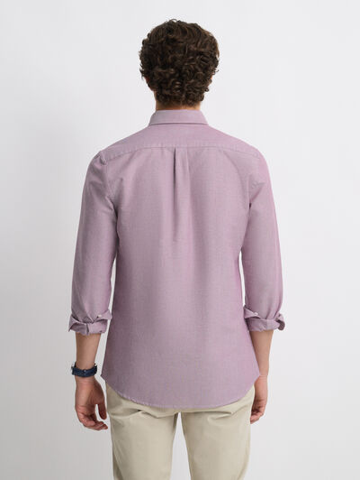 CAMISA OXFORD SOLID BURDEOS
