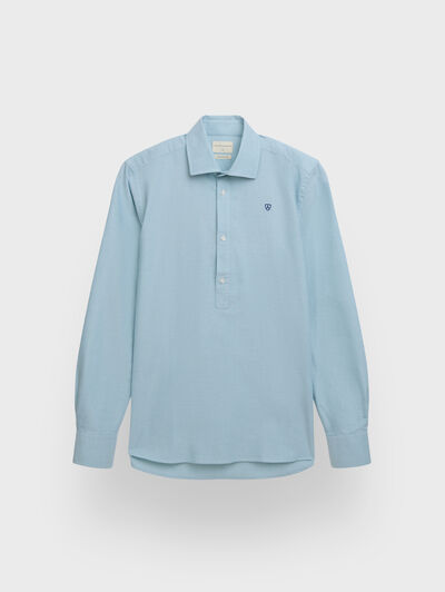 POLERA OXFORD SOLID AZUL