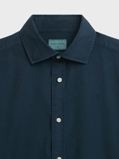 CAMISA POPELIN AZUL MARINO
