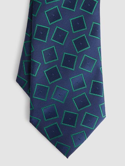 CORBATA JACQUARD MF AZUL MARINO