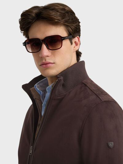 CAZADORA KIGSLEY MARR&Oacute;N