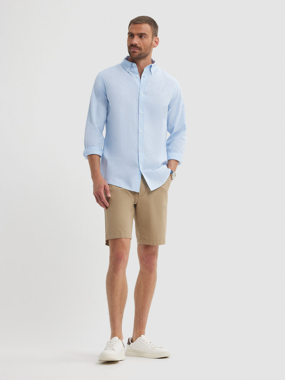 CAMISA LINO C. BOTON