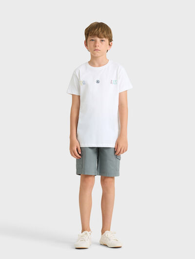 CAMISETA LETTERS KIDS BLANCO