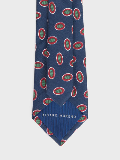 CORBATA PRINTED AZUL MARINO