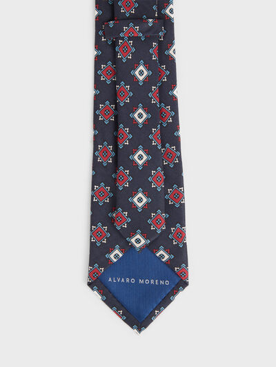 CORBATA PRINTED AZUL MARINO