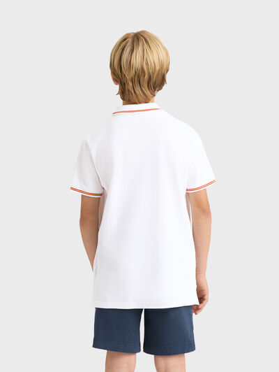 POLO FLAG KIDS BLANCO