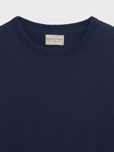 JERSEY ROUND NECK AZUL MARINO