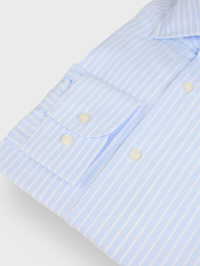 CAMISA ROMA RAYAS CELESTE