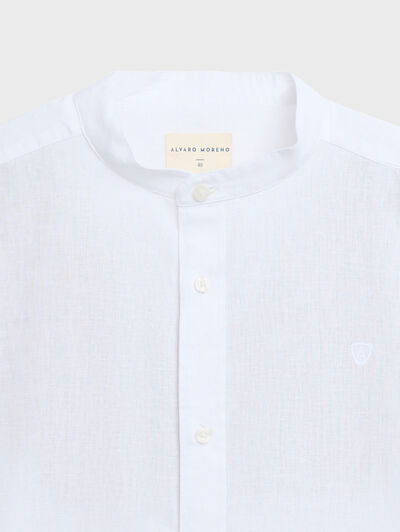 CAMISA LINO M.CORTA MAO BLANCO