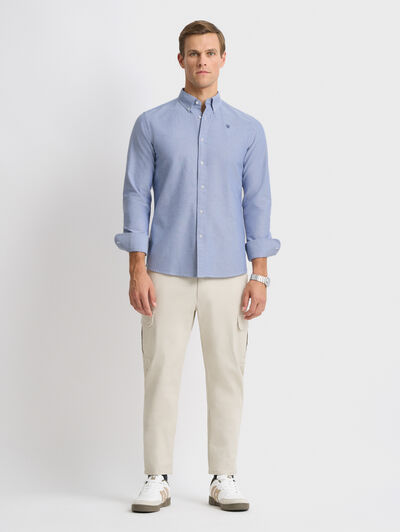 CAMISA OXFORD SOLID AZUL MARINO