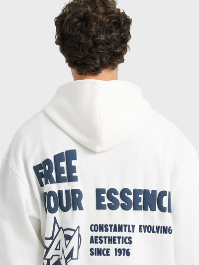 SUDADERA AESTHETICS BLANCO