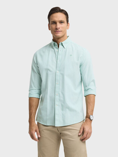 CAMISA OXFORD STRIPES VERDE