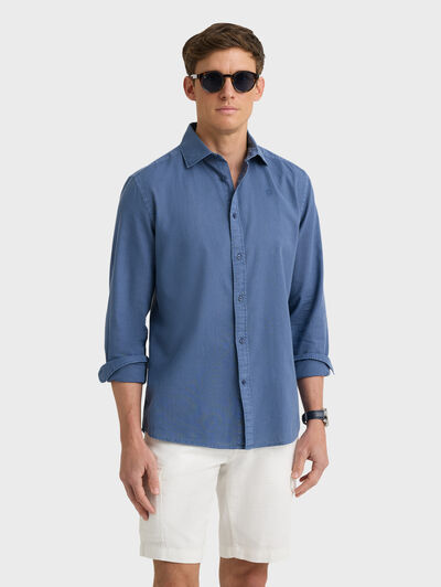 CAMISA LINO GD AZUL MARINO